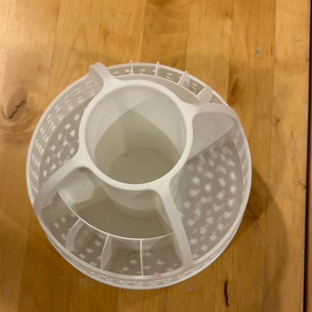 White Plastic Rotating Organizer